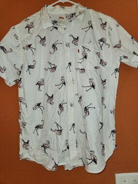 Levi's flamingo button down shirt